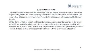 Examenskurs BT II Fall 14 Bestechungsdelikte