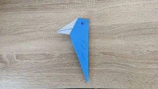 Origami paper woodpecker   /   Оригами дятел из бумаги