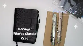 DERINGED FILOFAX CLASSIC CROC FRANKENSTEINED PLANNER COVER PERSONAL SIZE