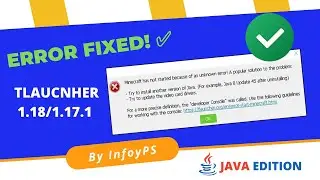 1.18.1/1.17 TLauncher Error Solved! | 