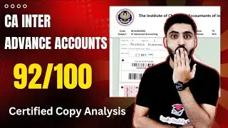 Advance Accounts Certified Copy Analysis CA Inter Sep 24 ICAI Exam AIR 1 CA Inter CA Pratik Thakkar