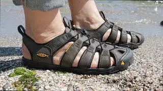 Сандалии KEEN Clearwater Cnx Leather Magnet/Black | Распаковка АСМР