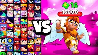 BLESSED BUSTER vs ALL BRAWLERS! With 16 POWER-UPs! | Brawl Stars