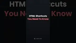 HTML shortcuts - #html #vscode #frontend