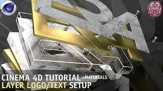 Tutorial: C4D Layered Logo/Text Setup + Materials by Qehzy