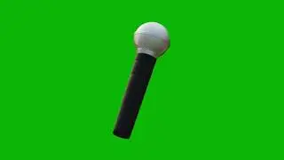 Black Microphone 3D Model | Rotating Animation | Green Screen | 4K | Free to Use ||