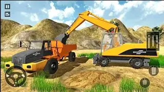 Mini excavator loading truck Gameplay
