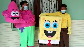 UNBOXING COSPLAY PATRICK & SPONGEBOB SQUAREPANTS - Kostum Patrick & Spongebob Beli Online