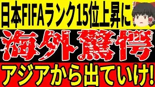 【サッカー日本代表】3節を終えて暫定のFIFAランキングが発表され日本の順位が脅威の15位！！海外では日本の強さに思わず…「UEFAに行け！」【ゆっくりサッカー】