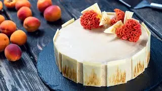 Apricot and Caramelized White Chocolate Mousse Cake