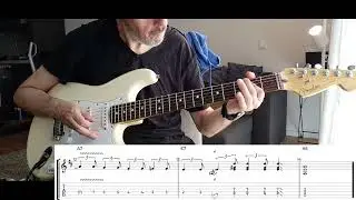 Blues in A and minor pentatonic add6 solo with tab