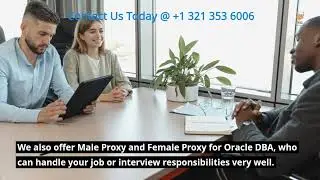 Oracle DBA Interview Support and Job Support|WhatsApp +1 321 353 6006 | @proxycallsupport