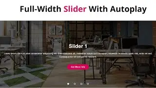 Full-Width Slider With Autoplay Using HTML and CSS Tutorial | Free Source Code