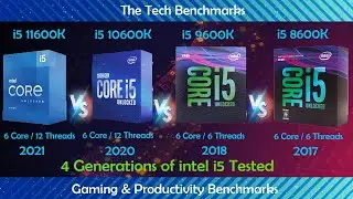 Intel i5 11600k vs Intel i5 10600k vs Intel i5 9600k vs Intel i5 8600k| 4 Generations of i5 Tested