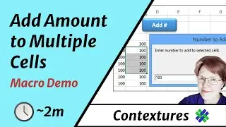 Increase Amount in Multiple Cells - Excel Macro Demo