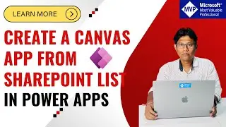 How to Create a Canvas App in Power Apps from  a SharePoint List | Power Apps Canvas App Tutorial