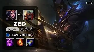 Zed vs LeBlanc Mid  - EUW Grandmaster - Patch 14.18 Season 14
