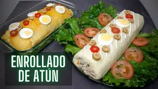 COMO PREPARAR ENROLLADO DE ATUN FACIL Y RAPIDO/ROLLO DE PAPA GRATINADO DE POLLO