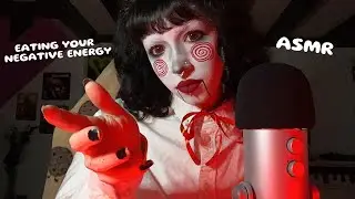 Eating Your Negative Energy ASMR | Hand Movements, Visual Triggers, Mouth Sounds, Whispering
