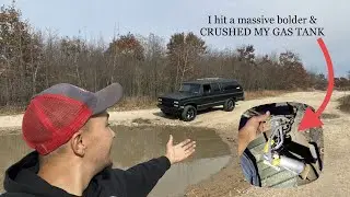 MASSIVE BOULDER DAMAGE, I spent 3 1/2 days stranded in the middle of no where! fuel tank damage