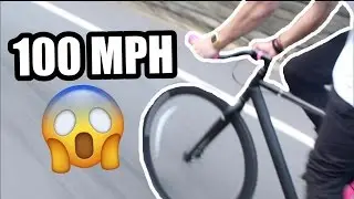 100 MPH ON A FIXIE BIKE!!(Almost Gone Wrong)