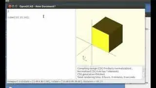 OpenScad Micro-tutorial 1: Hello World Cube (1/14)