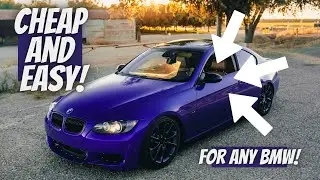 BEST EASY $50 MOD FOR YOUR BMW! M3 STYLE MIRROR CAPS! (EASY DIY)