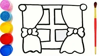 Bolalar uchun deraza rasm chizish Нарисуйте картинку окном для детей Draw a window picture for kids