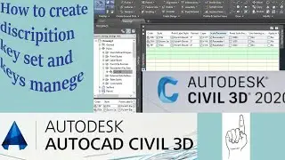 Auto cad civil 3d Creation of discretion key sets/ 2022