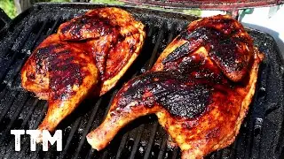 How to cook Chicken Halves on the Weber Q