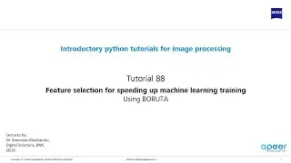 Tutorial 88 - Feature selection for speeding up machine learning training​