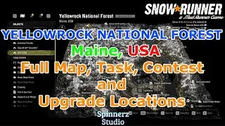 SnowRunner - Yellowrock National Forest Full Map, Task and Contest and Upgrade Locations