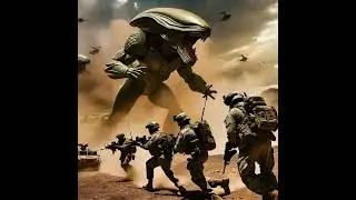 US Army soldiers fighting aliens.
