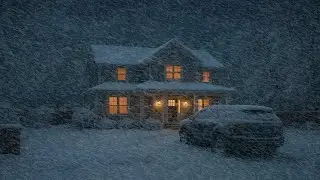 Heavy Snowfall & Howling Wind | Frozen Winter Ambience | Deep Sleep and Stress Relief, Study