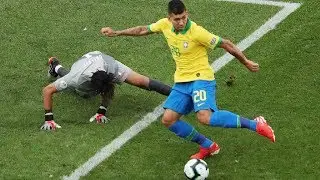 Перу-Бразилия 0-5. Гол Фирмино забитый вслепую