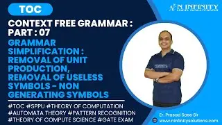 TOC | Session 38 |Grammar Simplification: Removal of Unit Production, Useless/Non Generating Symbols
