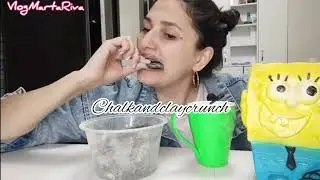 ASMR | Mukbang | marta riva eating all type of clay yummy crunch All clay and chalk eating new video