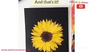 Sunflower Painting by Acrylic Colour / Step by Step Sunflower Painting Very Easy For Beginners