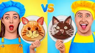 Chocolate vs Pancake Art Challenge by Multi DO Challenge