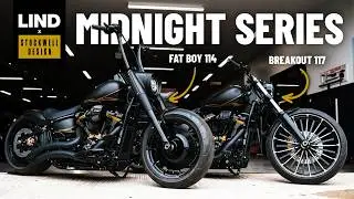 Custom Harley-Davidson Fat Boy and Breakout by Stockwell Design | Midnight Series
