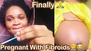 Live pregnancy test, first ultrasound / first antenatal visits/ being pregnant with #fibroids