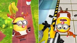 Reindeer Minion Punches Minions at Minion Park & Prison | Despicable Me: Minion Rush 