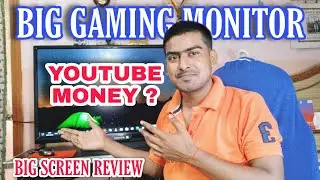 My New Setup From Youtube Money ? || Big Gaming Monitor || Big TV Screen Review || Tech YT Sanju