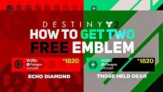 Those Held Dear & Echo Diamond Emblem! Two Free Emblems | Destiny 2 Into The Light