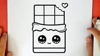 COMO DESENHAR UMA BARRA DE CHOCOLATE KAWAII