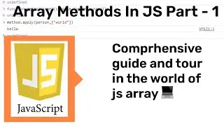JavaScript Array Magic: Exploring Essential Prebuilt Methods (Part 1) | javascript tutorial | learn