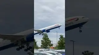 British Airways Boeing 777-300ER blasting out of Heathrow