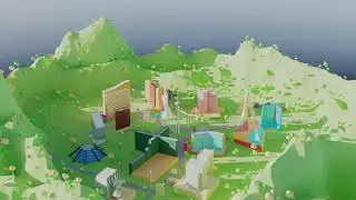 Low poly city Vegas hints Blender 3d