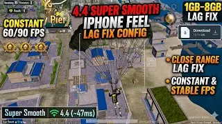 BGMI + PUBG Mobile 4.4 Smooth Config File 💥 | Lag Fix + 90 FPS + Extreme Graphics 💫 IPHONE FEEL FILE