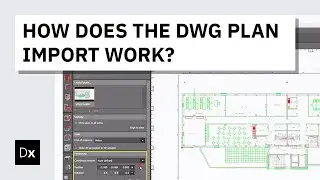 How does the DWG plan import in DIALux work?